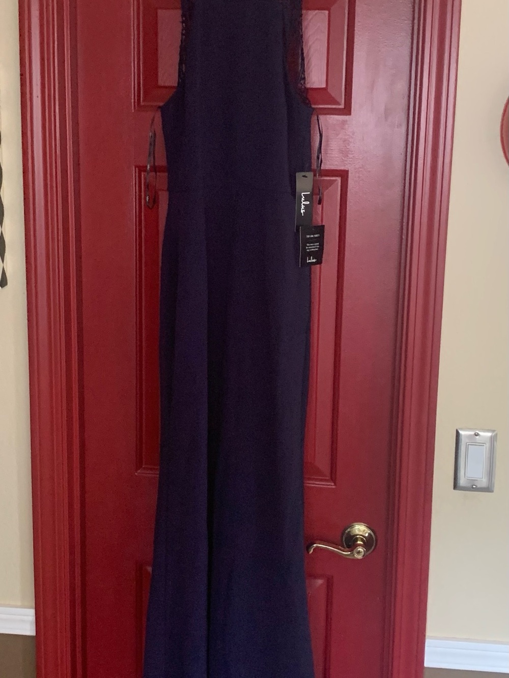 Lulu's Elegant Dark Blue Sleeveless Maxi Dress